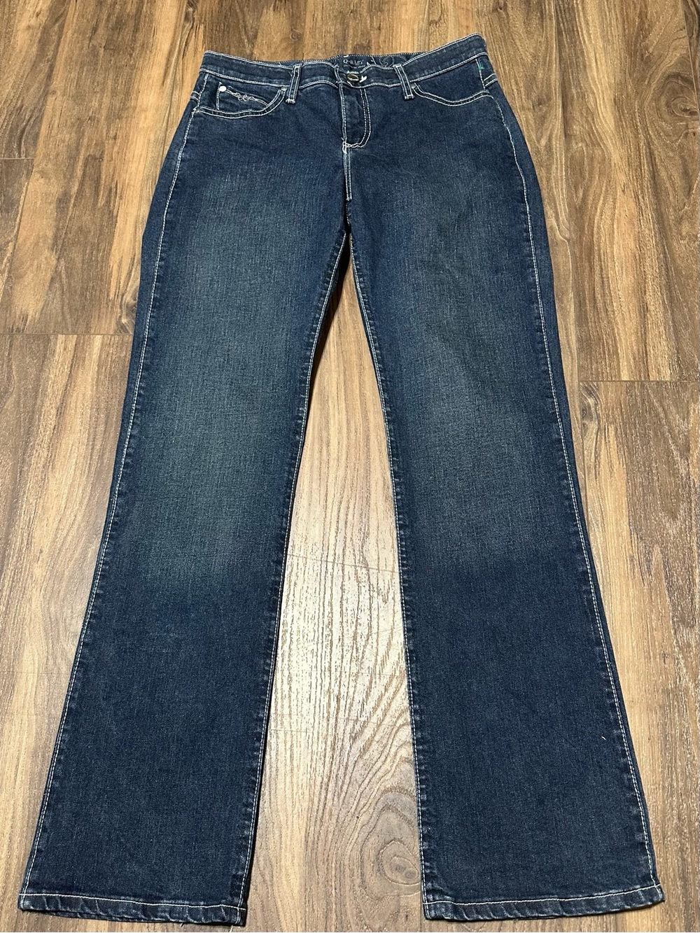 Wrangler Q Baby Jeans 7/8 34 Dark Bling Bootcut Riding Cowgirl